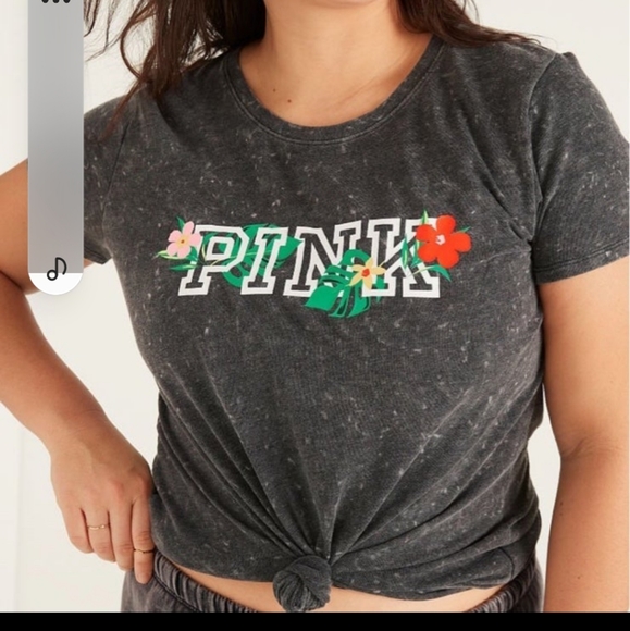 PINK  SHORT SLEEVE PERFECT T-SHIRT - Picture 3 of 5